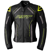 RST S1 Leather Jacket Black Grey Neon Green