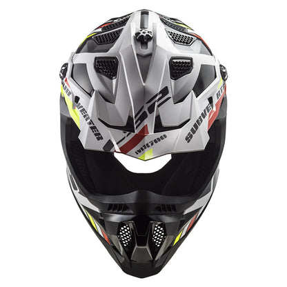 LS2 MX700 Subverter Evo Stomp White Black Motocross Helmet