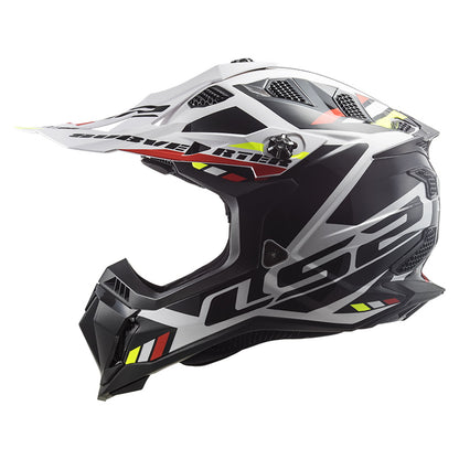 LS2 MX700 Subverter Evo Stomp White Black Motocross Helmet