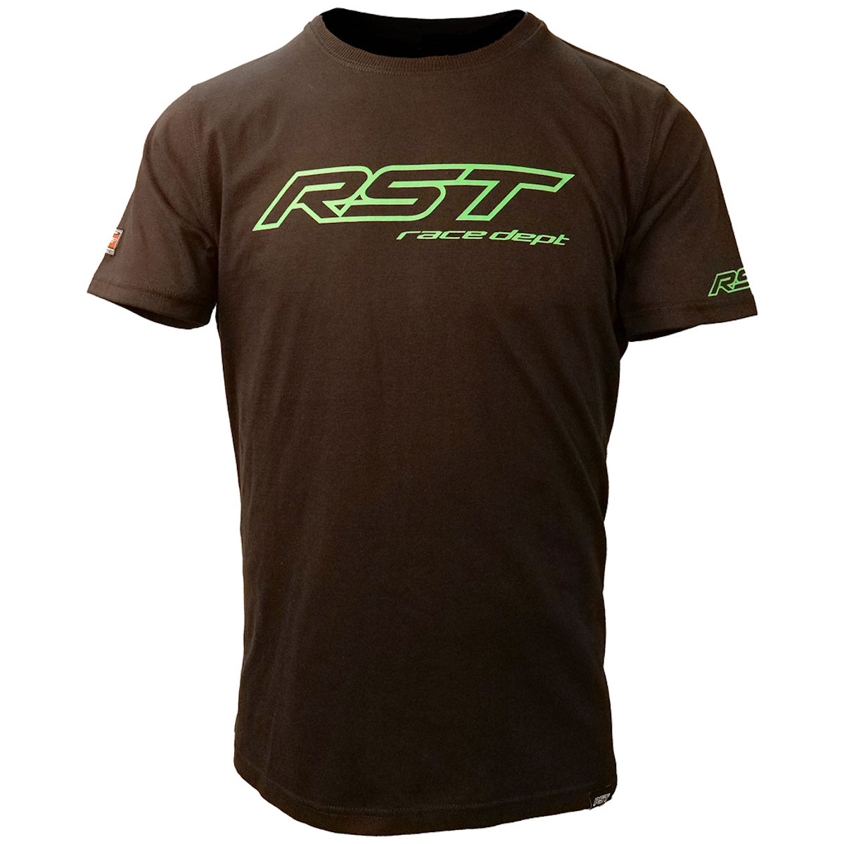 RST Race Dept Logo T-Shirt Black Fluorescent Green