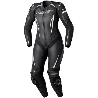 RST Tractech Evo 5 CE Ladies Leather Suit Black White Black