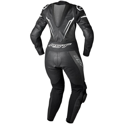 RST Tractech Evo 5 CE Ladies Leather Suit Black White Black