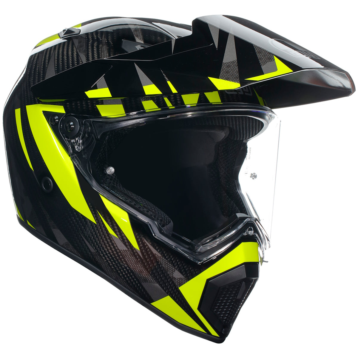 AGV AX9 ECE 22.06 Steppa Carbon Grey Fluorescent Yellow