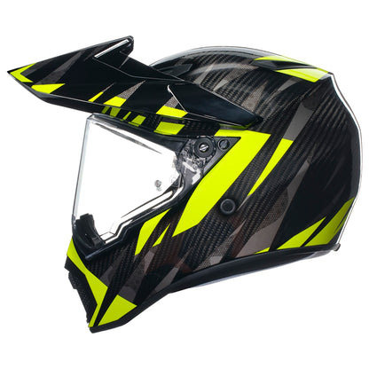 AGV AX9 ECE 22.06 Steppa Carbon Grey Fluorescent Yellow