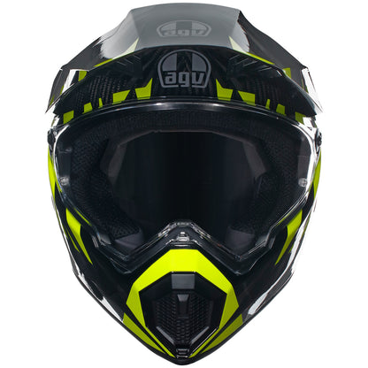 AGV AX9 ECE 22.06 Steppa Carbon Grey Fluorescent Yellow