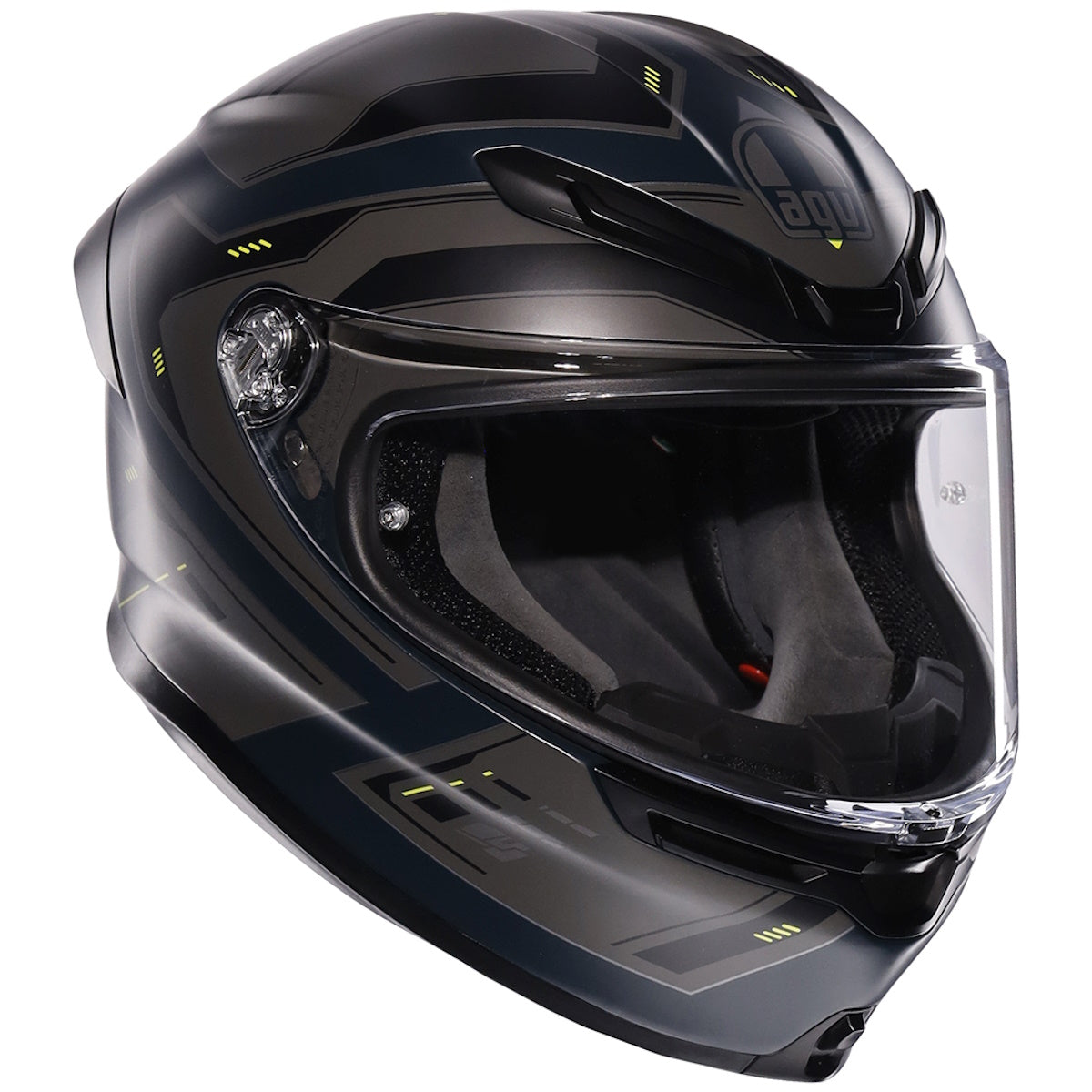 AGV K6-S Enhance Matt Grey Fluorescent Yellow Full Face Helmet