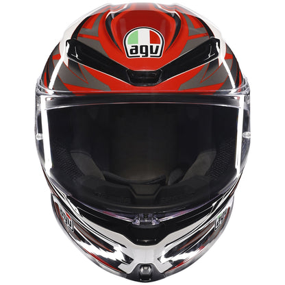 AGV K6-S Reeval White Red Grey Full Face Helmet