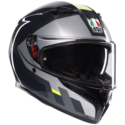 AGV K3 ECE 22.06 Shade Grey Fluorescent Yellow Full Face Helmet