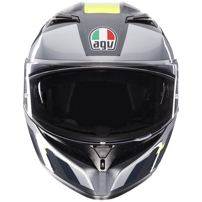 AGV K3 ECE 22.06 Shade Grey Fluorescent Yellow Full Face Helmet