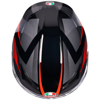 AGV K3 ECE 22.06 Striga Matt Black Grey Red Full Face Helmet