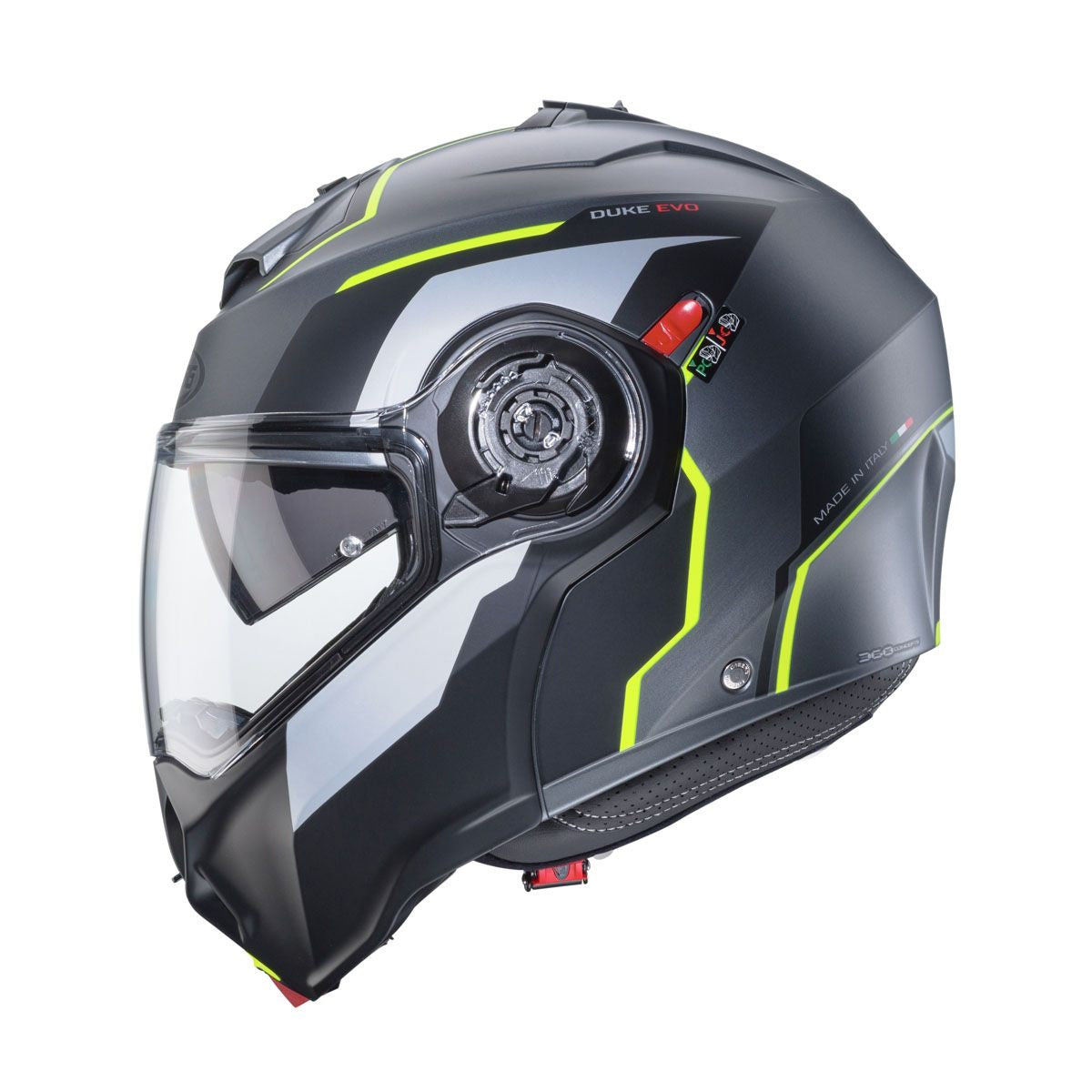 Caberg Duke Evo Move Gun Black Yellow Flip Front Helmet