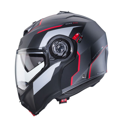 Caberg Duke Evo Move Gun Black Red Flip Front Helmet