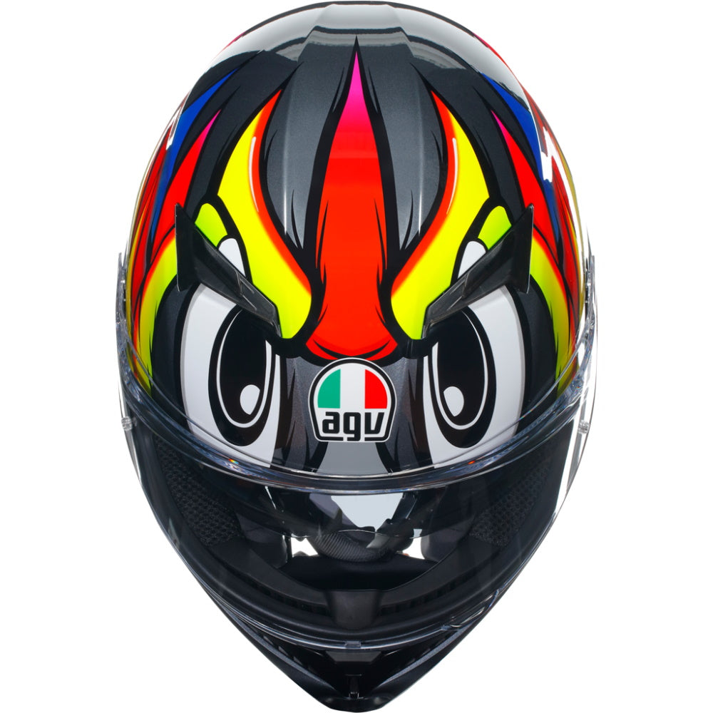 AGV K3 Birdy 2.0 Full Face Helmet Grey Yellow Red
