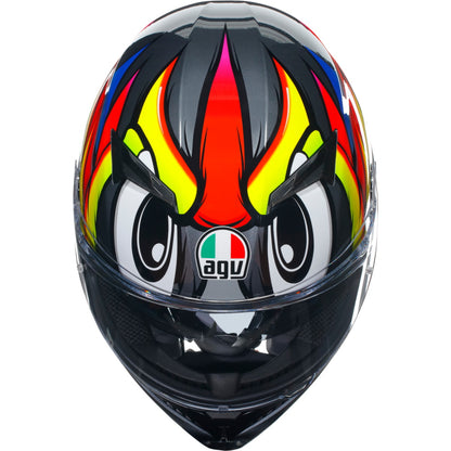 AGV K3 Birdy 2.0 Full Face Helmet Grey Yellow Red
