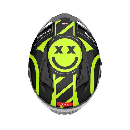 MT Braker SV Inox A3 Matt Black Yellow Full Face Helmet