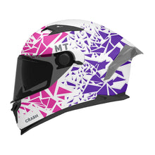 MT Braker Crash SV A8 Matt White Pink Purple Full Face Helmet