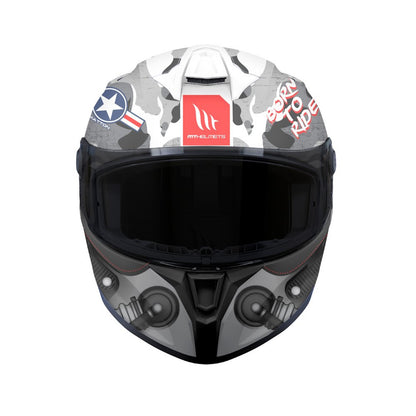 MT Targo S Patton AO Gloss White Camo Full Face Helmet