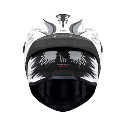 MT Targo S Toby AO Gloss White Full Face Helmet
