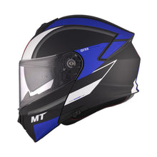 MT Genesis SV Cave A7 Matt Black Blue Flip Front Helmet
