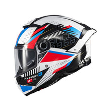 MT Thunder 4 Lumin A7 Gloss White Blue Red Full Face Helmet