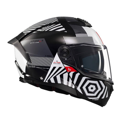 MT Atom 2 Strange B2 Gloss Black Flip Front Helmet