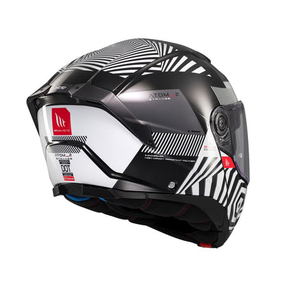 MT Atom 2 Strange B2 Gloss Black Flip Front Helmet