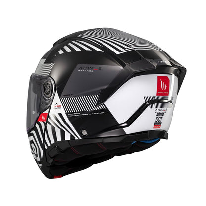 MT Atom 2 Strange B2 Gloss Black Flip Front Helmet