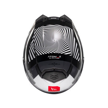 MT Atom 2 Strange B2 Gloss Black Flip Front Helmet