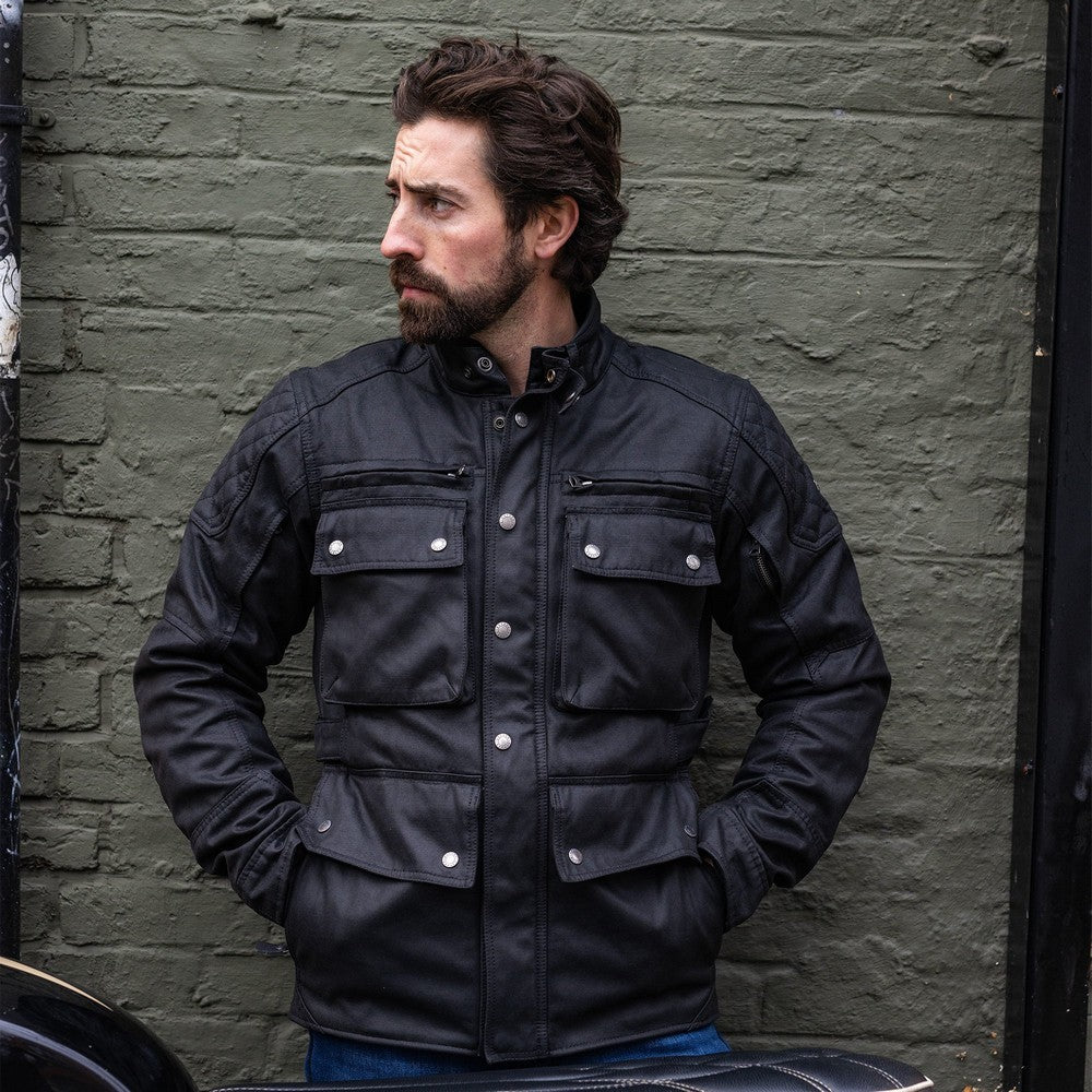 Oxford Sterling D2D Wax Jacket Black