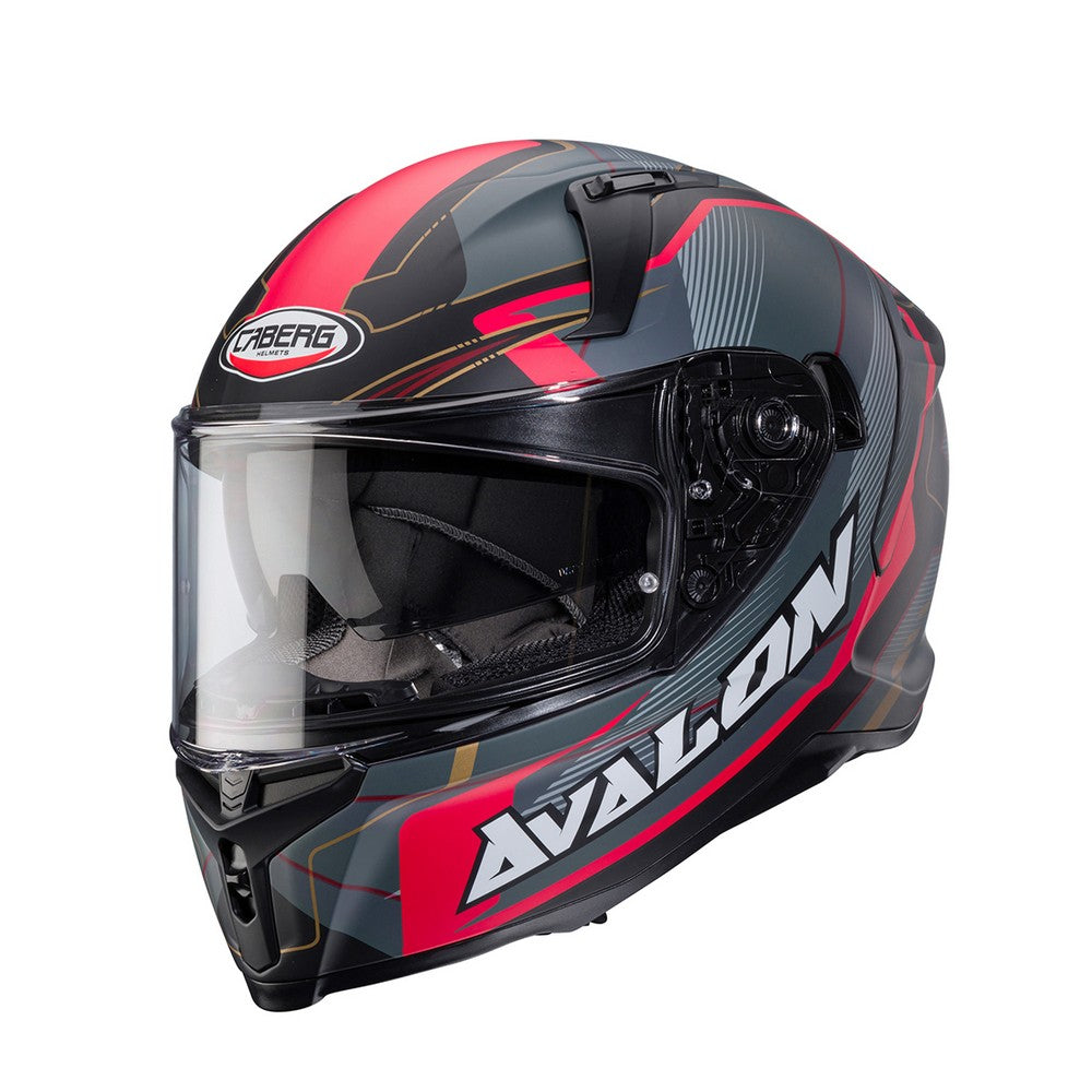 Caberg Avalon X Optic Black Grey Red Full Face Helmet