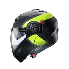 Caberg Duke Evo Indy Matt Gun Metal Yellow Fluo Black Flip Front Helmet