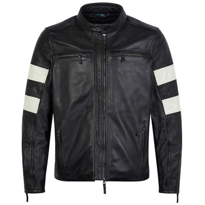 Spada Hanzo Leather Jacket Black Ivory
