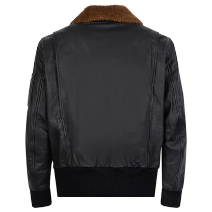 Spada Turbine Leather Bomber Jacket Black