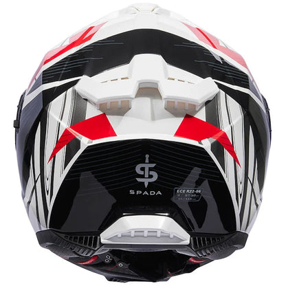 Spada SP18 Strike White Black Red Full Face Helmet
