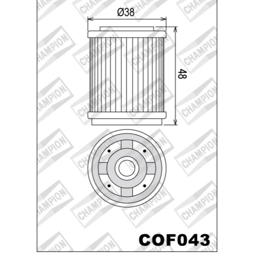 COF043 Champion Oil Filter Cannister