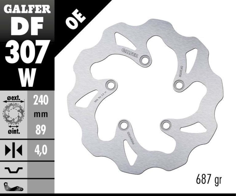 DF307W Galfer Solid Disc