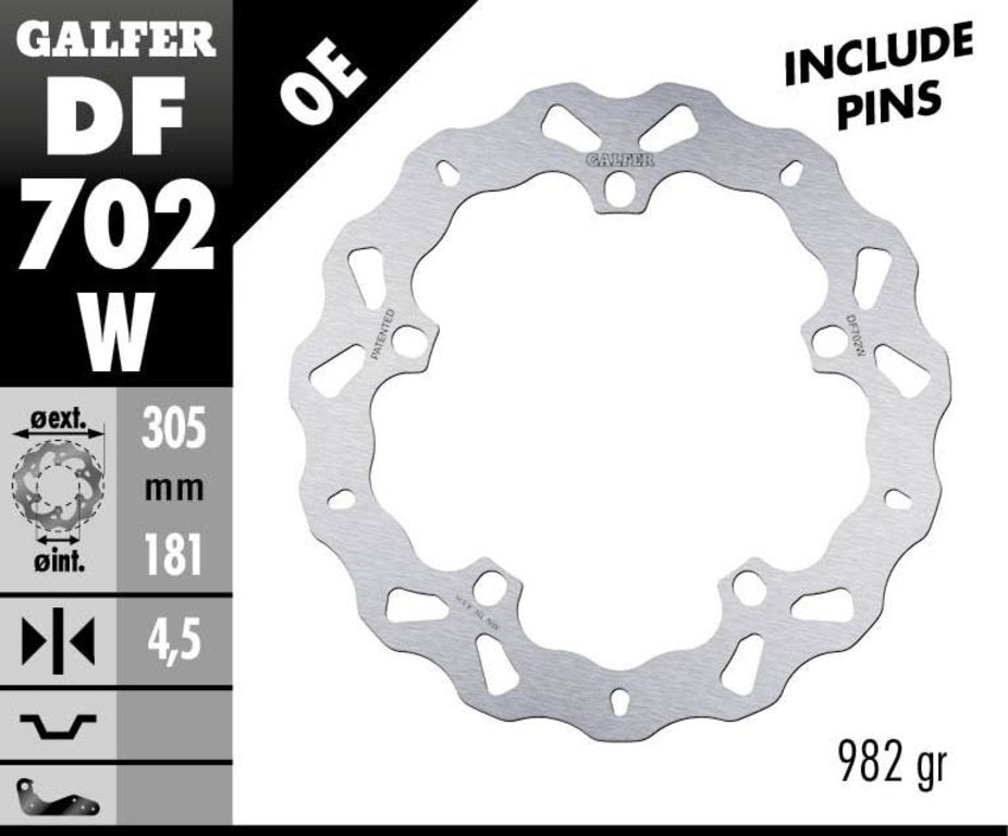 DF702W Galfer Solid Disc