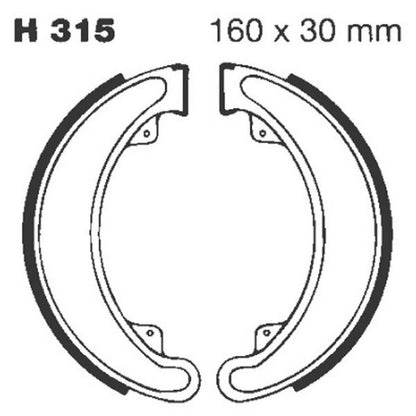H315 EBC Brake Shoes