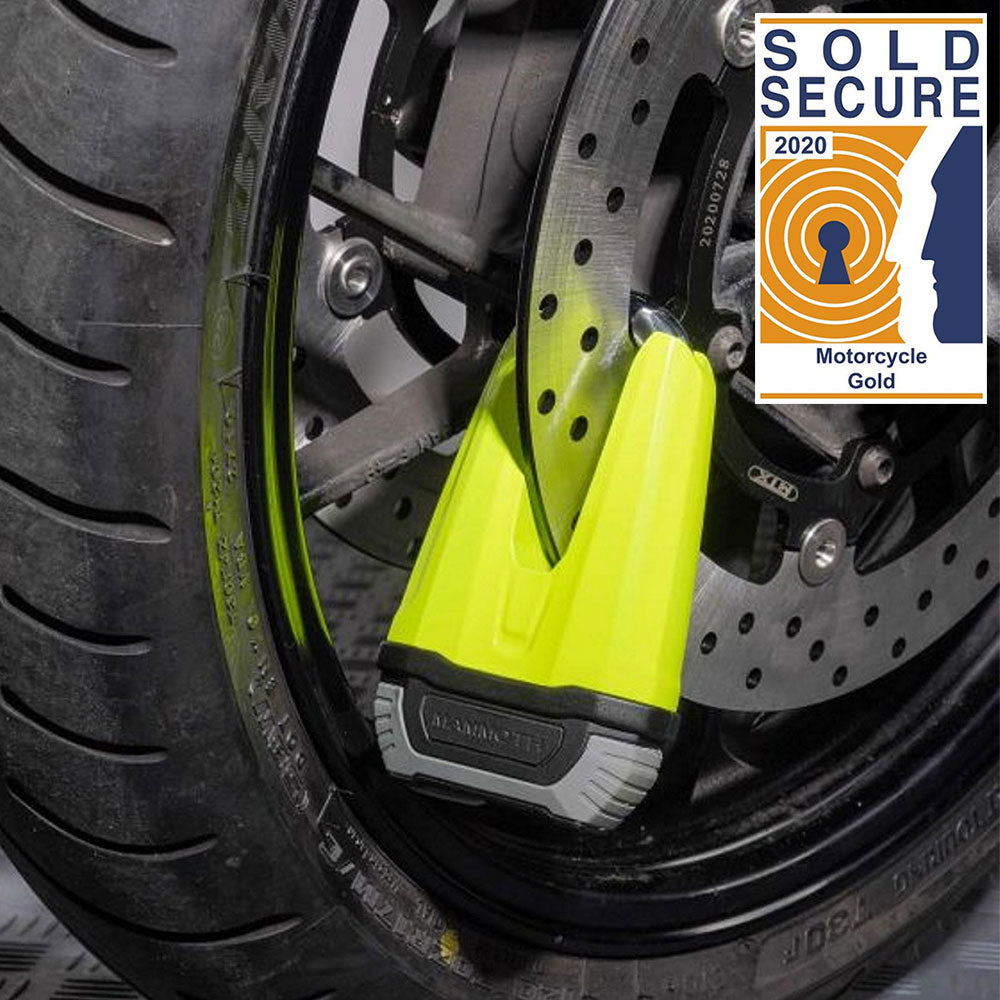Mammoth Security Renegade Disc Lock 13mm Fluoro Yellow