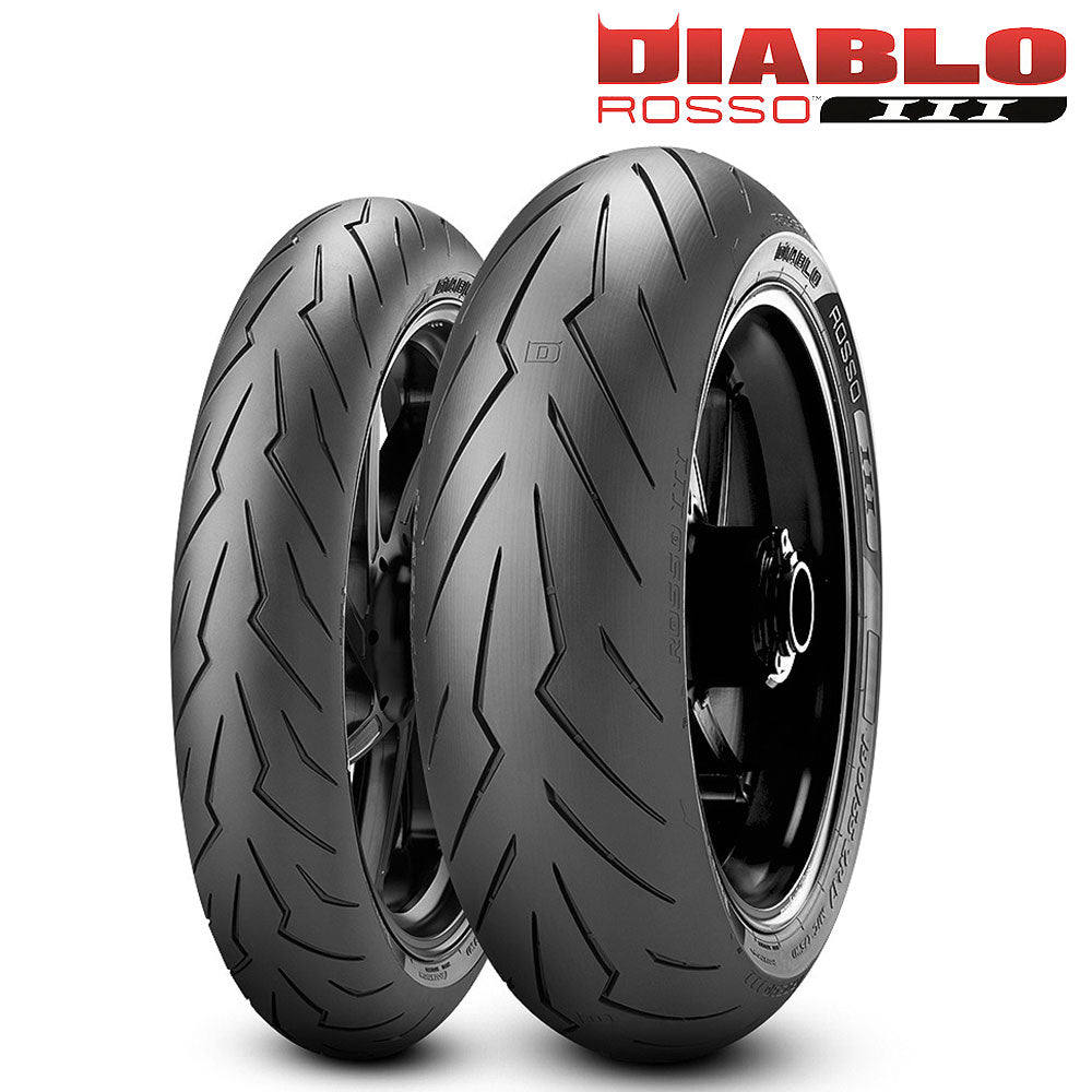 Pirelli Diablo Rosso III 120/70ZR17 & 190/55ZR17 Tyre Pair