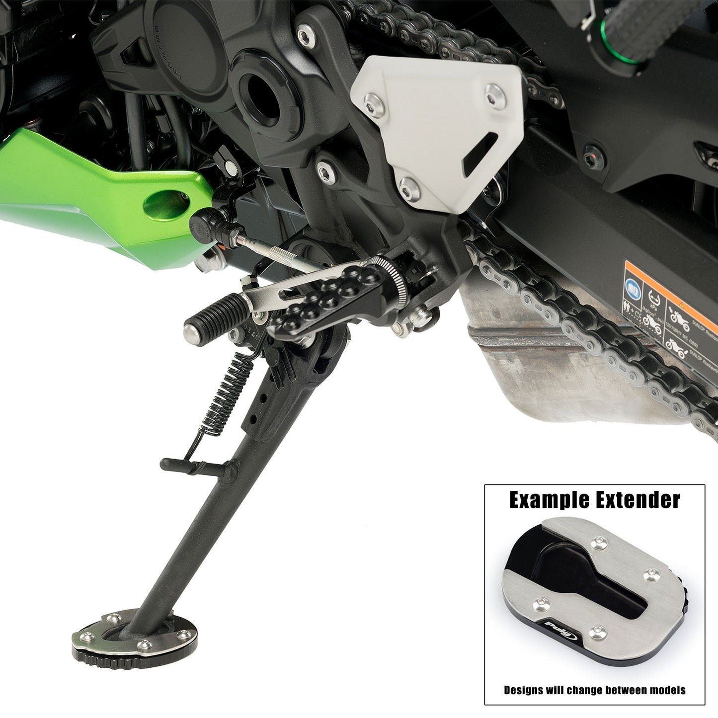 Triumph Tiger 900 20-22 Puig Sidestand Foot Extender Black
