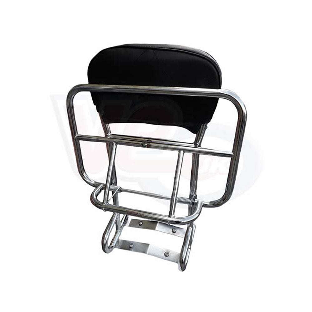 Royal Alloy 125 4T GP 125 i AC / SCOMADI TT 125 Rear Backrest and Carrier Chrome