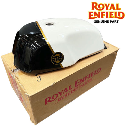 Royal Enfield Continental GT650 Dux Deluxe Petrol Fuel Tank Black/White