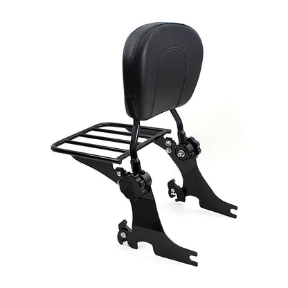 Dyna Sissy Bar and Backrest Black