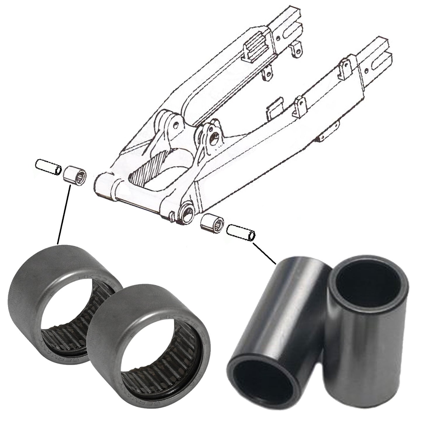 Honda XL600V 89-90 Swing Arm Needle Bearing Set