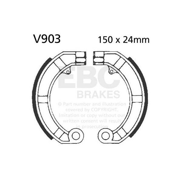 EBC Plain Brake Shoe Set V903