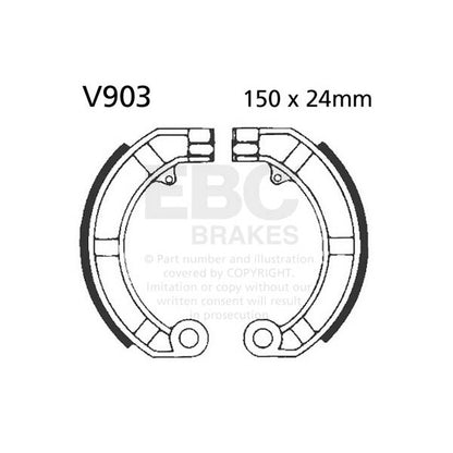 EBC Plain Brake Shoe Set V903