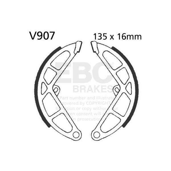 EBC Plain Brake Shoe Set V907
