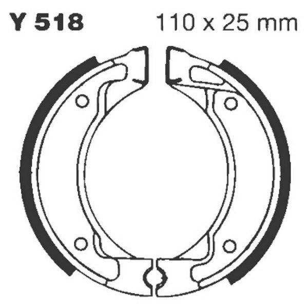 Y518 EBC Brake Shoes