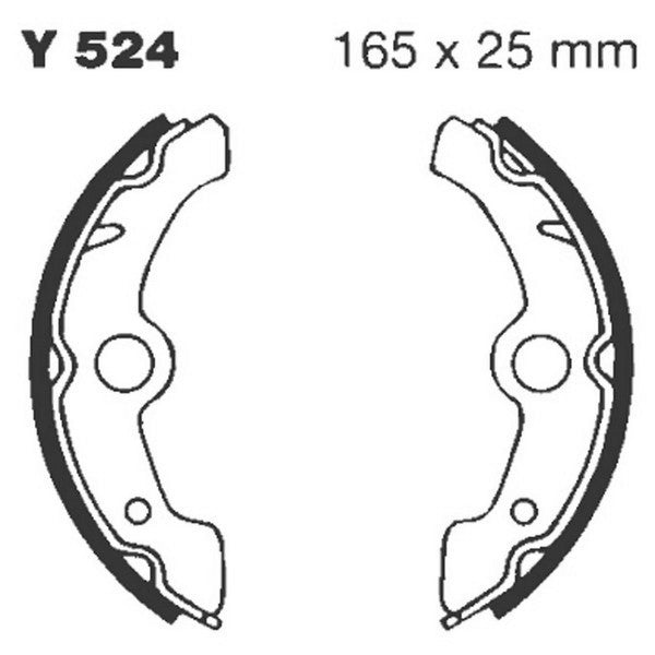 Y524 EBC Brake Shoes
